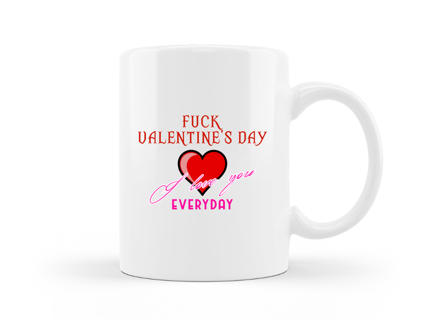 Fuck Valentines day feliratos Valentin napi ajándék bögre kép